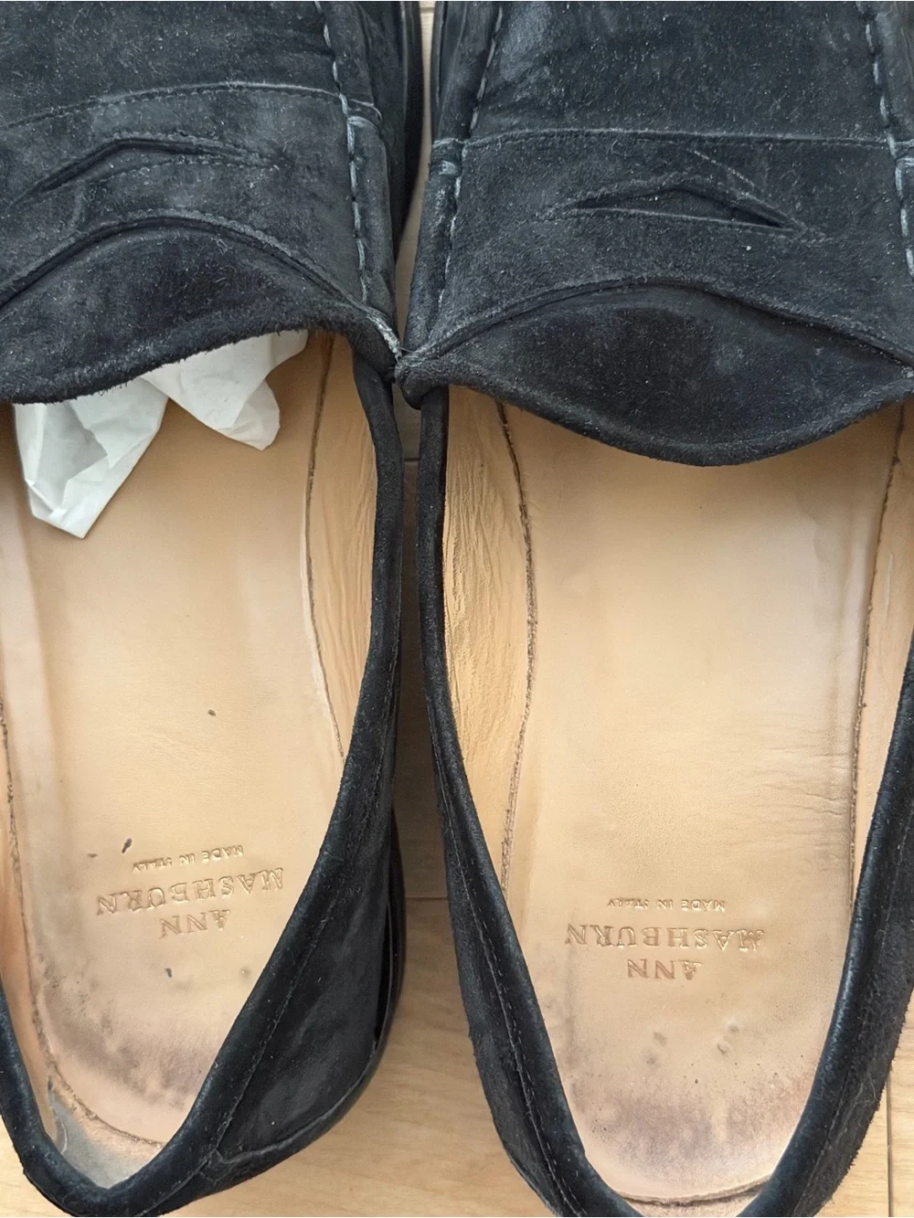 Women’s Black Suede Slip-On Loafers